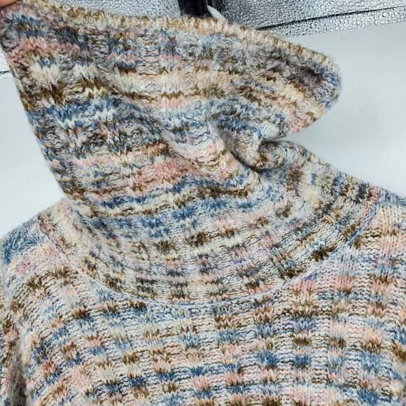 American Eagle Multicolor Cowl Neck Long Sleeve Pullover Sweater XL - Picture 6 of 11